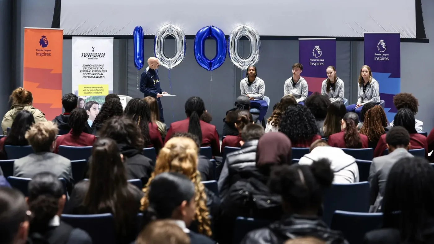 A Premier League Inspires session at Tottenham Hotspur Stadium