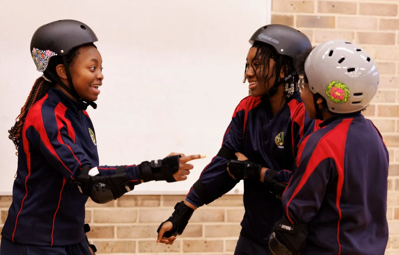 Participants at a This Girl Can Skate session in Enfield